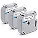 Produktbild Suminey kompatibel Etikettenband Ersatz für Brother P-touch MK-221 M-K221 MK221 Kassette Bänder für PT-65 PT-60 PT-90 PT-55 PT-70BM PT-75 PT-85 PT-100 PT-110 PT-BB4, Schwarz auf weiß, 9mm x 8m, 3er