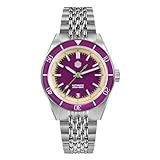 San Martin, orologio da uomo SN0116B da 39,5 mm, con lunetta color zaffiro arcobaleno NH35, orologio meccanico automatico da uomo, impermeabile fino a 20 bar, Uva Viola