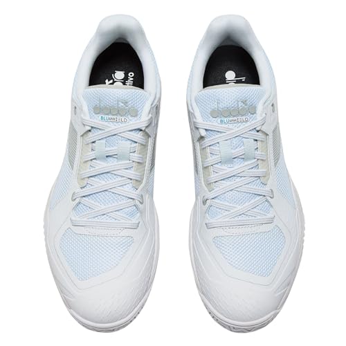 Diadora Men's Blushield Torneo 3 All Ground Tennis Shoe (White/Silver, 8.5)3