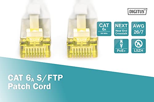 DIGITUS LAN Kabel Cat 6A – 7 m – S/FTP Geschirmt – Grau – Ansicht 4