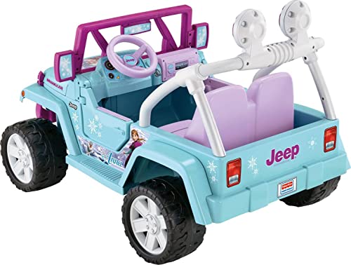 Power Wheels Disney Frozen Jeep Wrangler 12-V Ride-On Vehicle For Preschool Kids Ages 3-7 Years #TOP4