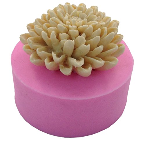 WYD Big Chrysanthemum Fondant Mermaid Silicone Mold,Handmade Soap Mold,Cake Mold Decorating,Fondant Baking Mold