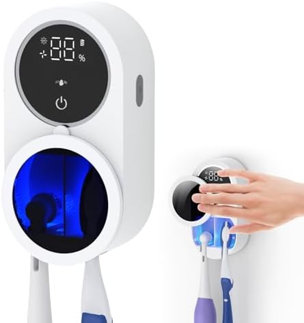 LifeBasis Esterilizador Cepillo Dientes UV-C y UV-A Doble Desinfe...