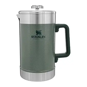 STANLEY Classic Stay-Hot 48 oz French Press Coffee Maker, Insulated Stainless Steel, Hammertone Green