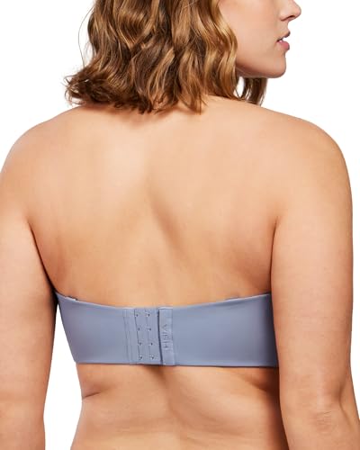 Image of HSIA Strapless Bra for Big Bust Women, Plus Size Full Coverage Bandeau Fiery Bra Anti-Slip Underwire Support for Large Breast