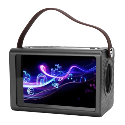 SUNGOOYUE Karaoke-Maschine mit 2 Mikrofonen 8-Zoll Display