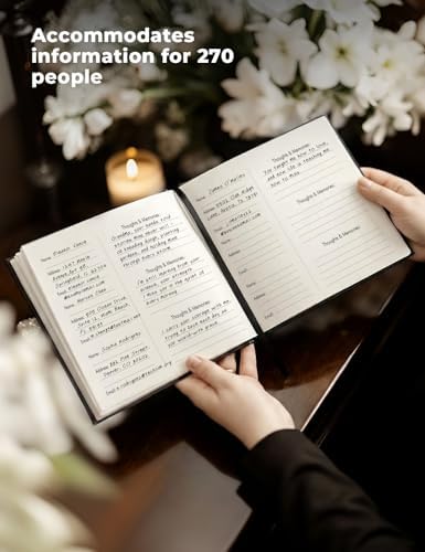 Funeral Guest Book for Memorial Service, Celebration of Life Guestbook — view 5