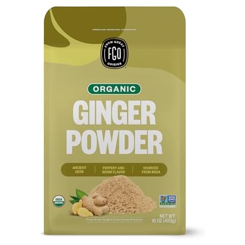 FGO Organic Ginger Powder, Imported from India, 16oz, Packaging May Vary (Pack of 1) Cover