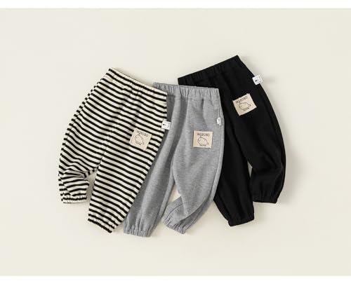 Meufam Toddler Boys Girls Cotton Active Jogger Sweatpants,Kids Casual Athletic Solid Pocket Pull On Pants Trousers4