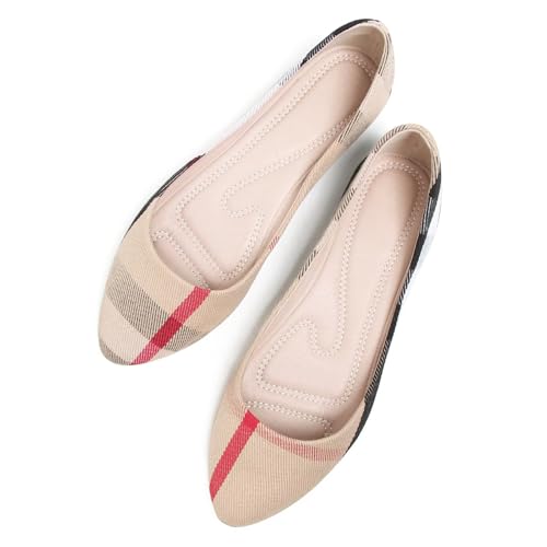 Image of Dear Time Women's Flats Pointed Toe Comfortable Dressy Multicolored Slip On Loafer Flats for Work