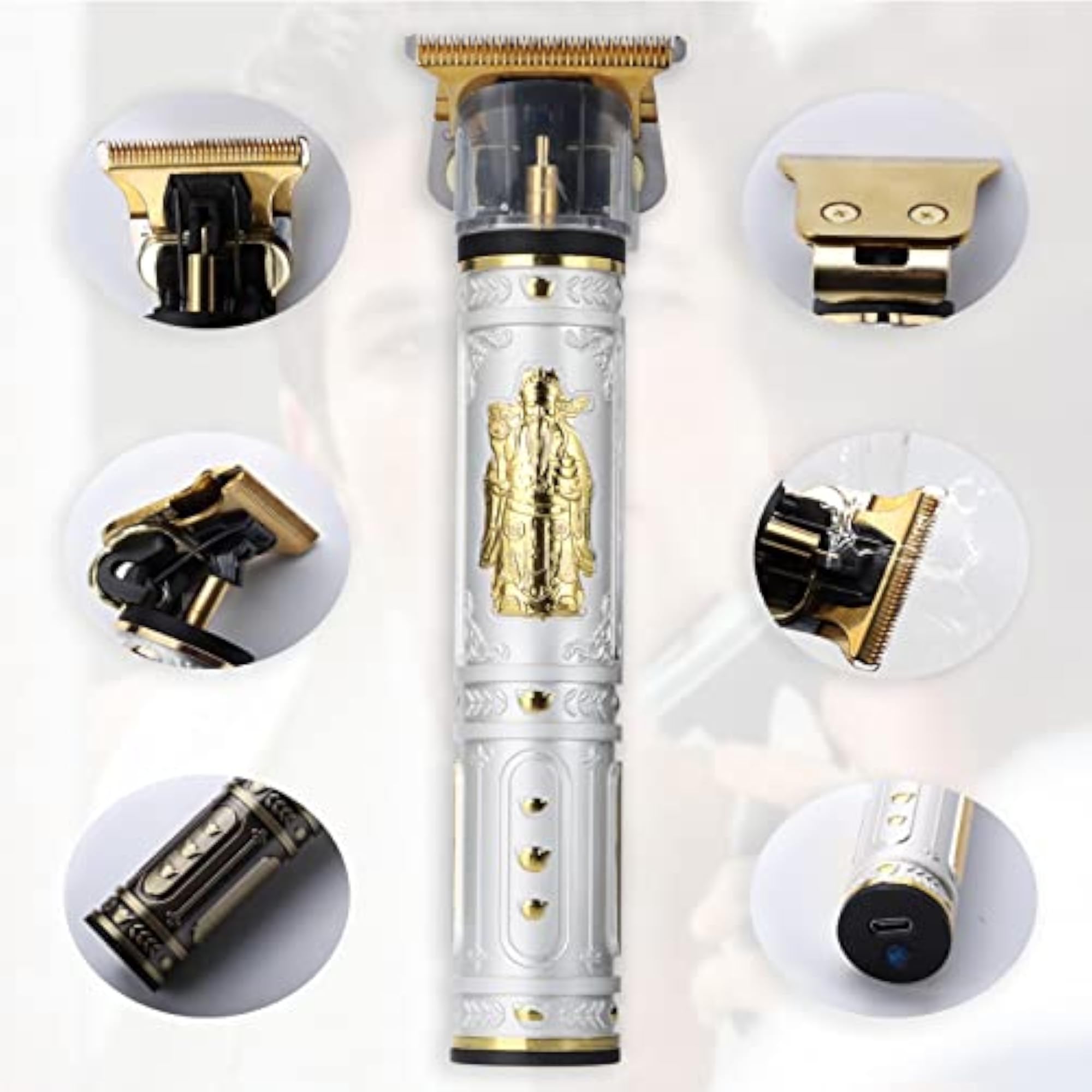 Men's Gold Zero Gapped T-Blade Hair Trimmer, Cordless