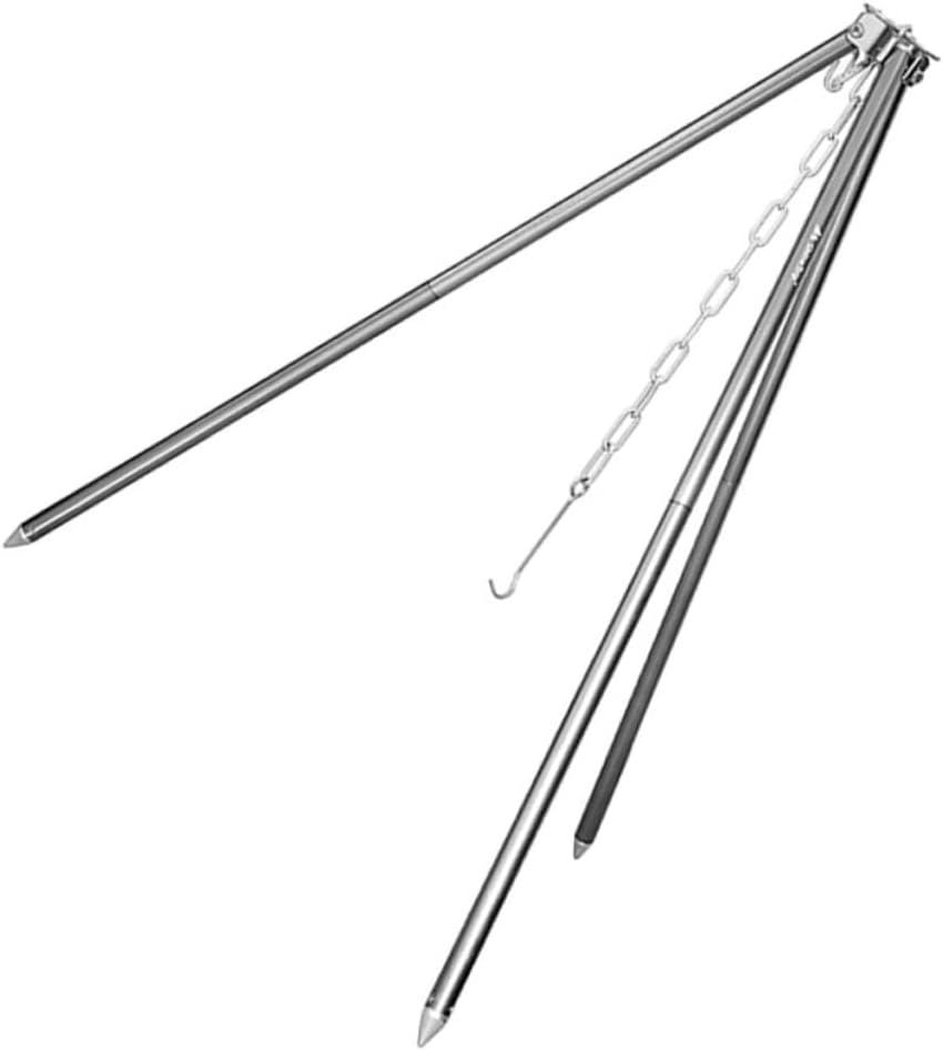 UPKOCH 1Set Adjustable Camping Bonfire Tripod Cookware Rack for Outdoor Cooking for Campfire Picnics and Camping Trips