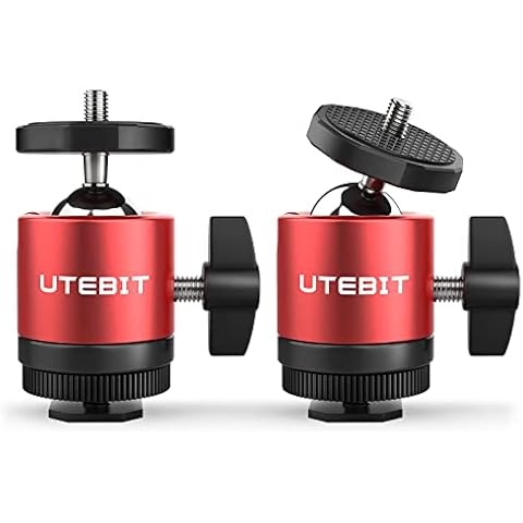 UTEBIT Mini Rótula de Trípode con Adaptador de Bola de Metal Cover