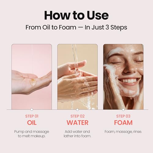 image for MAXCLINIC [K-Beauty] Rose Vitamin Oil to Foam - All-in-One Korean Face