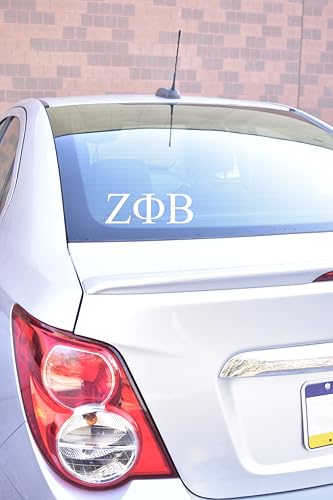 Image of Sorority Shop Zeta Phi Beta Car Decal Sticker- Greek Letters Design, Officially Licensed Zeta Zeta Phi Beta Sorority Window Sticker