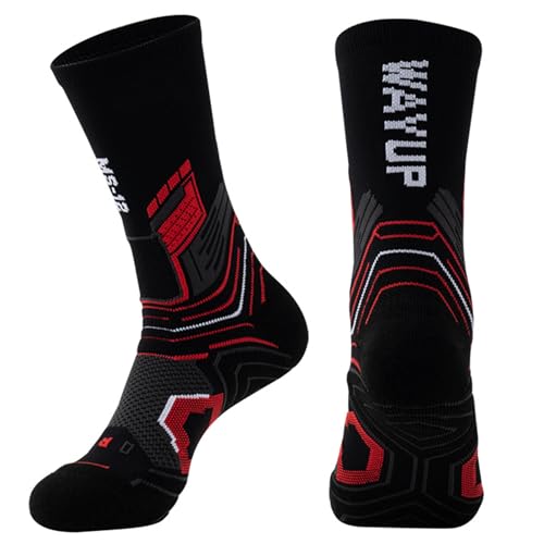 Athletic Sports Socks for Men Women, Performance Mid Calf Sock Moisture Wicking Cushioned Socks