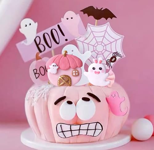 15 PCS Ghost Cake Decoration Boo Haunted Cake Decorations Haunted...