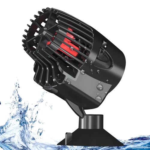 Nizirioo Bomba de flujo para acuario, bomba de circulación ajustable con ventosa, bomba de onda silenciosa, bomba de onda para acuarios de agua dulce y salada de 40 a 60 cm, 3000 L/H