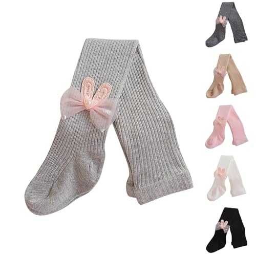 Toddler Baby Girls Cute Bunny Bowknot Cotton Tights Knee High Socks Kids Overknee Stretchy Stockings for 1-12 Years2