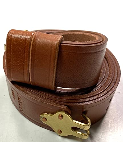 M1907 Leather Sling - Leather & Brass Hardware U.S. Springfield WWI 1907 Pattern Leather Sling
