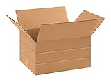 Aviditi MD1186 Multi-Depth Corrugated Cardboard Box 11 1/4' L x 8 3/4' W x 6' H, Kraft, for Shipping, Packing and Moving (Pack of 25)