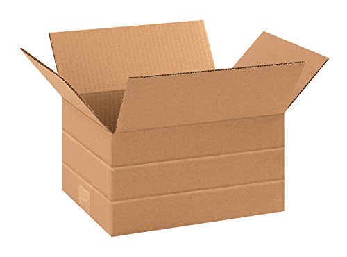 Aviditi MD1186 Multi-Depth Corrugated Cardboard Box 11 1/4" L x 8 3/4" W x 6" H, Kraft, for Shipping, Packing and Moving (Pack of 25)