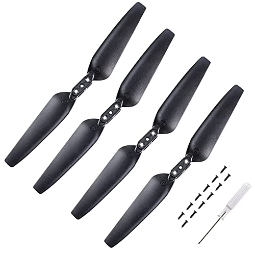 Ruko U11 Drone Propellers, Blades for U11, Drone Accessories, Spare Part Replacement Foldable Propellers Props 4PCS(Black)