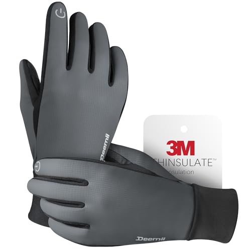 Image of Winter Gloves Men Women Made with 3M Thinsulate, Lightweight Thermal Warm Gloves for Cold Weather with Touch Screen Fingers, Water Resistant Running Gloves for Cycling, Hiking, Driving