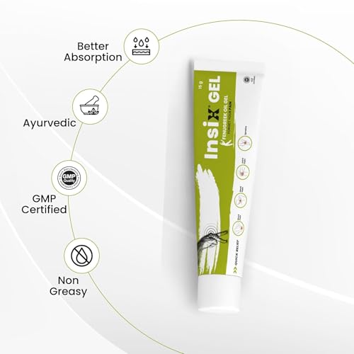 INSIX PAIN RELIEF GEL | QUICK Relief from Knee pain, back, neck, joint pain and sprains | Eases inflammation and muscle spasms | Fenugreek oil gel | Deep absorption | Non greasy | Pack of 3 |45g
