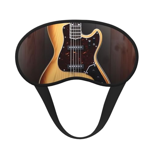 Sleep Mask for Side Sleeper Silk Sleeping Eye Masks with Elastic Strap Super Soft Eye Sleep Shade Cover Guitar Musical Instrument Blackout Night Blindfold for Women Men Travel