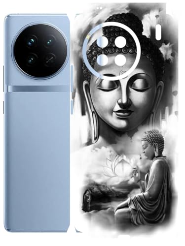 Image of AtOdds - Full Body Back Screen Guard Protector Film - Lamination Wrap Skin Sticker Compatible with VIVO X90 | Scratchproof Matte Finish (Buddha)