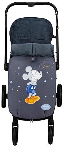 Danielstore- Saco Silla Paseo Transpirable Polar OFERTA (Varios modelos) (Mickey Moon)