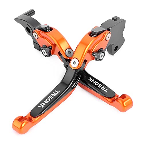 TREONK Palanca de Embrague y Freno para Motos - CNC Aluminio Palanca Compatible con Motocicleta 390 Adventure 20-21 390Duke RC390 13-21 200Duke 2021 200Duke / RC200 14-16 RC125 / 125 Duke 14-21 Cover