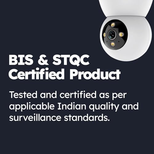 Image of MANOMAY Protect Bot 3MP Wi-Fi Pan-Tilt Camera [STQC Certified] 360 Smart Home CCTV, AI Human Tracking, Color Night Vision, 2-Way Audio, Alexa Voice Control, 256GB Memory Card Support M1078S
