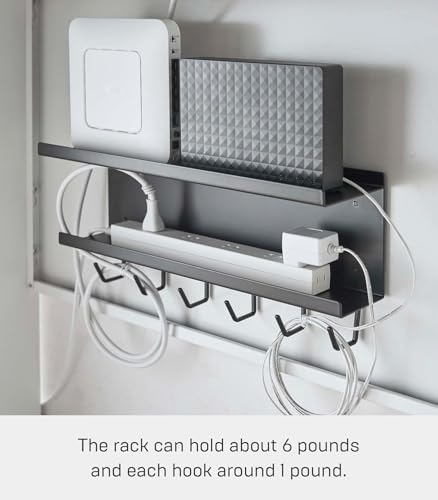 TiSANY Home Under- Desk Router Storage Rack Cable Management, One Size, Steel Desk Cable Organizers, Wire Management Tray (No Clamp) - Image 6