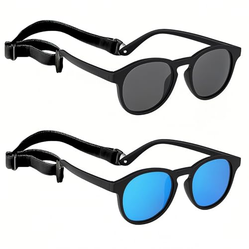 Image of 2-Pack Toddler Polarized Sunglasses UV400 with Strap