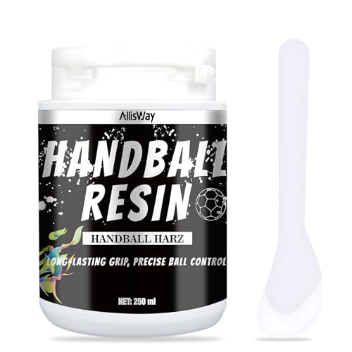 AllisWay Harz Handball, Handball Zubehör, Handballharz, Ball Wax, Starke Haftung, Erzielen Sie Optimale Ballkontrolle, Einfache Anwendung und Reinigung, Verbesserter Grip, 250 ml