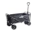 Produktbild Amazon Brand - Umi Bollerwagen Offroad Transportwagen Handwagen faltbar Gartenwagen die Reifen mit Lager für Alle Gelände Geeignet (Schwarz/Grau)