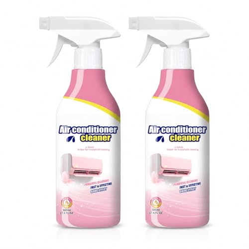 Image of Air Conditioner Foam Cleaner, 500mlX2, Deep Penetrating Coil Cleaning Spray, for Wall-Mounted, Window, Car AC Vent and Outdoor Unit
