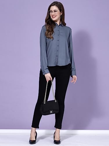 Image of OOMPH! Women's Cotton Regular Fit Floral Button Down Shirt