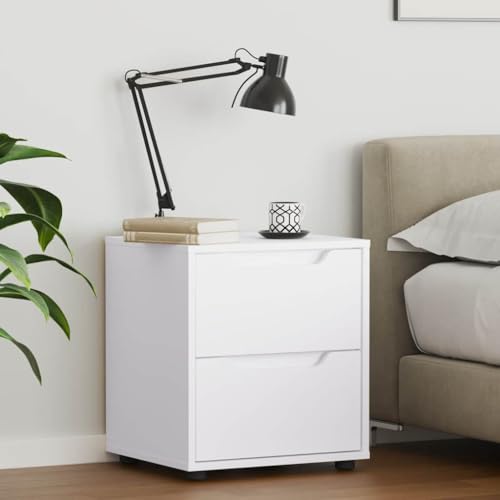 Table de chevet blanche compacte pour optimiser le rangement des petits espaces