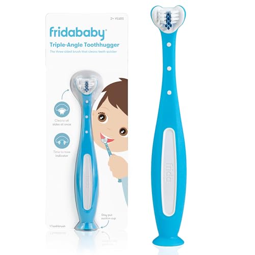 Triple-Angle Toothhugger Toothbrush for Toddlers by Frida Baby Blue
