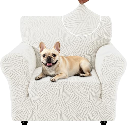 Ystyle Funda Sofa 1 Plaza con Brazos, Crema