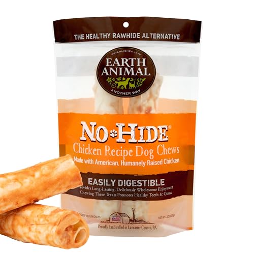 Produktbild von Earth Animal No-Hide Kausnack Huhn Medium - 2 x 120 g