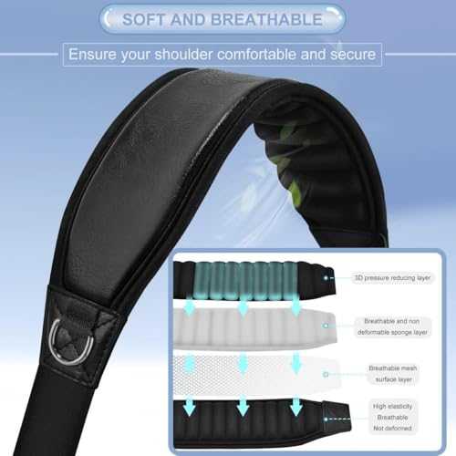 Image of ZINZ 3D Air Cushion Bag Strap 59 inch Adjustable Belt with Padded & Dual Clasps & Swivel Hooks, Comfort Strap for Bags