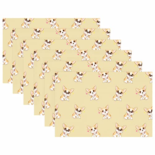 Sets de table Corgi anti-chaleur et lavables pour votre cuisine