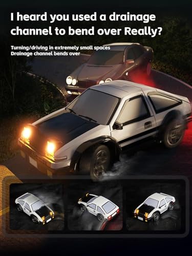 Image of Samtop Mini RC Drift Car for Adults, 1 /64 Rc Small RC Car Desktop Remote Control Cars with LED Lights, 4 * 4 Desk Drifting Crawler for Race, Hobby Gifts and Toys