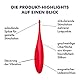 Satisfyer, Auflegevibrator, Tip Vibrator, Twirling Fun’, 17,5 cm, wasserdicht (IPX7), wiederaufladbar, hautfreundliches Silikon, Farbe:Rot