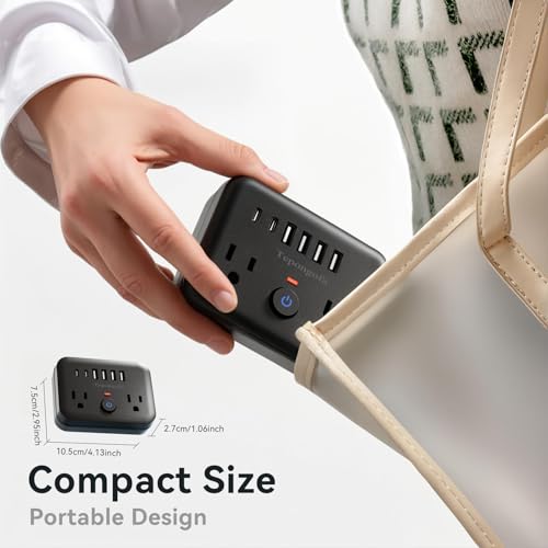 Protector Eléctrico Tepongofa con 2 Tomas, 4 Puertos USB (2 USB C), 8 Salidas en Total miniatura 4