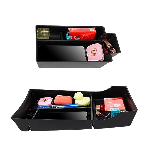 Neepiar Center Console Organizer Compatible with Nissan Rogue 2021-2025 2026 Armrest Storage Box Insert Tray Interior Secondary Accessories(2PCS Center Console Tray)